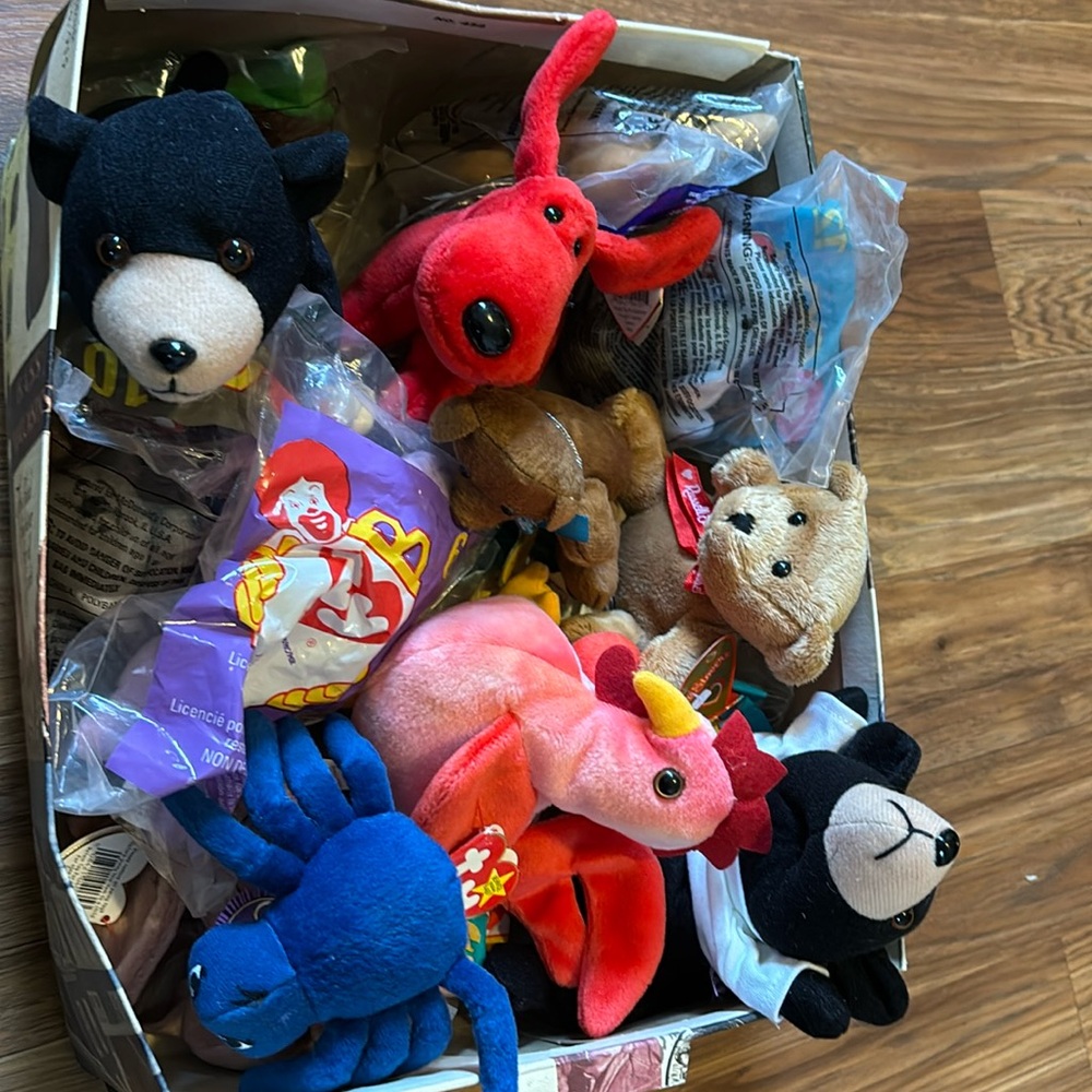 Beanie Babies, brand new with TY tags. Untouched.